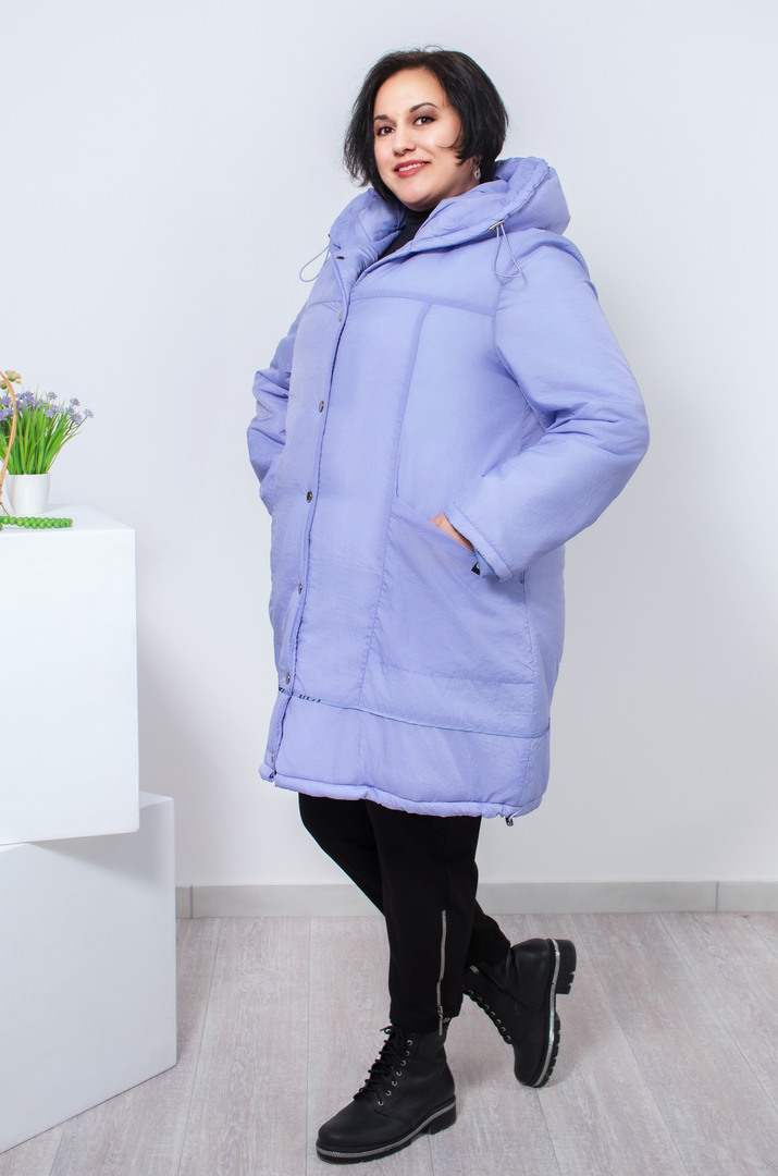 Куртка довга на заклепках батал