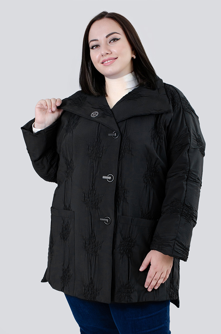 Легка куртка в текстурний візерунок  супер батал