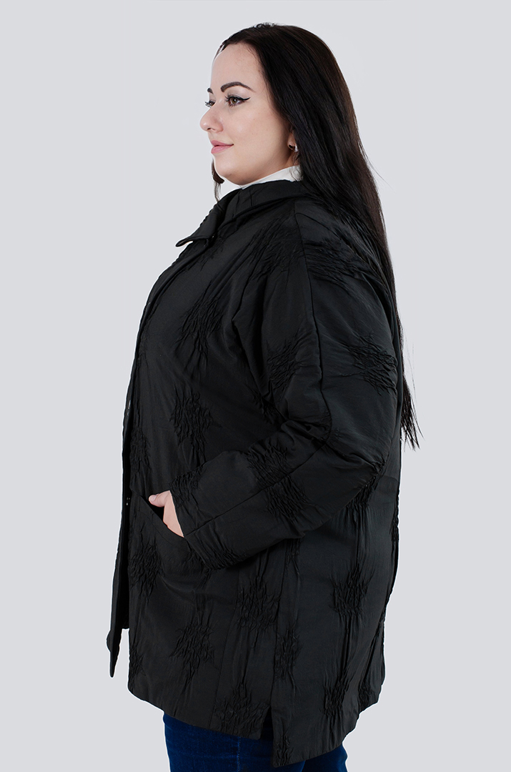 Легка куртка в текстурний візерунок  супер батал