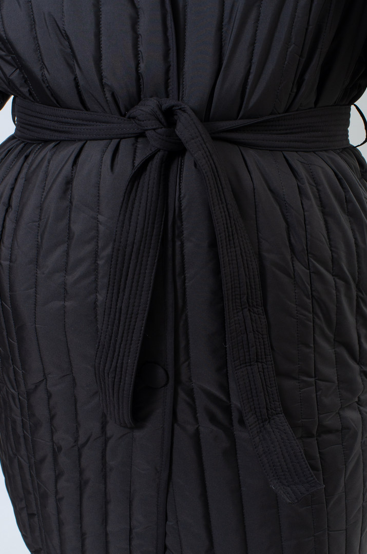 Пальто з поясом на ґудзиках супер батал