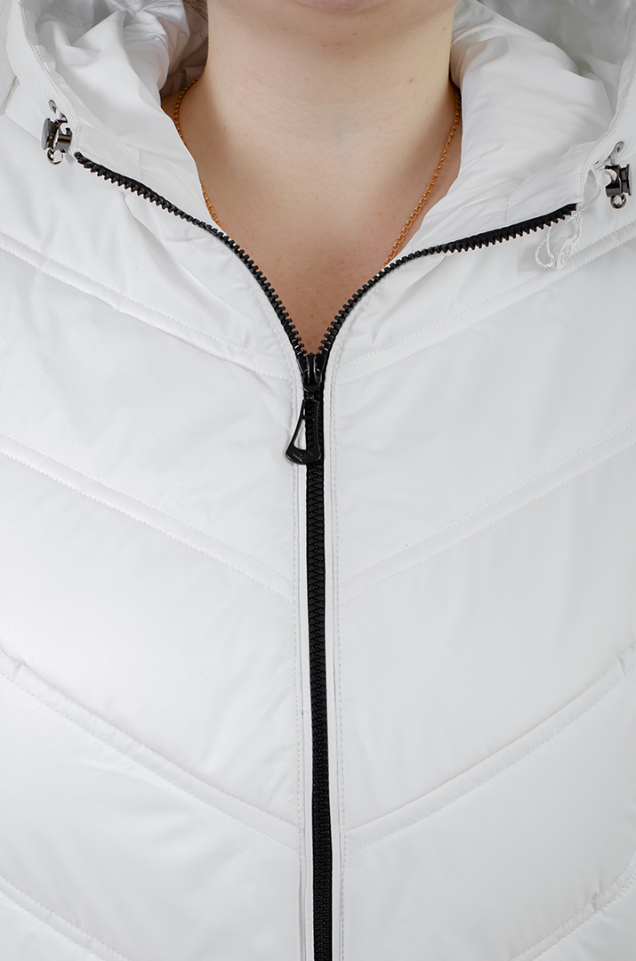Куртка коротка біла великих розмірів