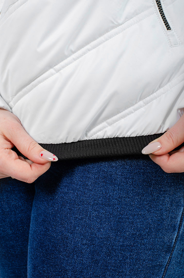 Куртка коротка біла великих розмірів