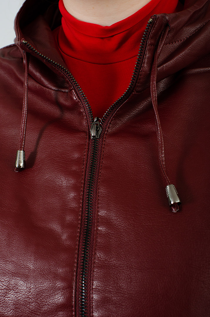 Куртка довга екошкіра великих розмірів