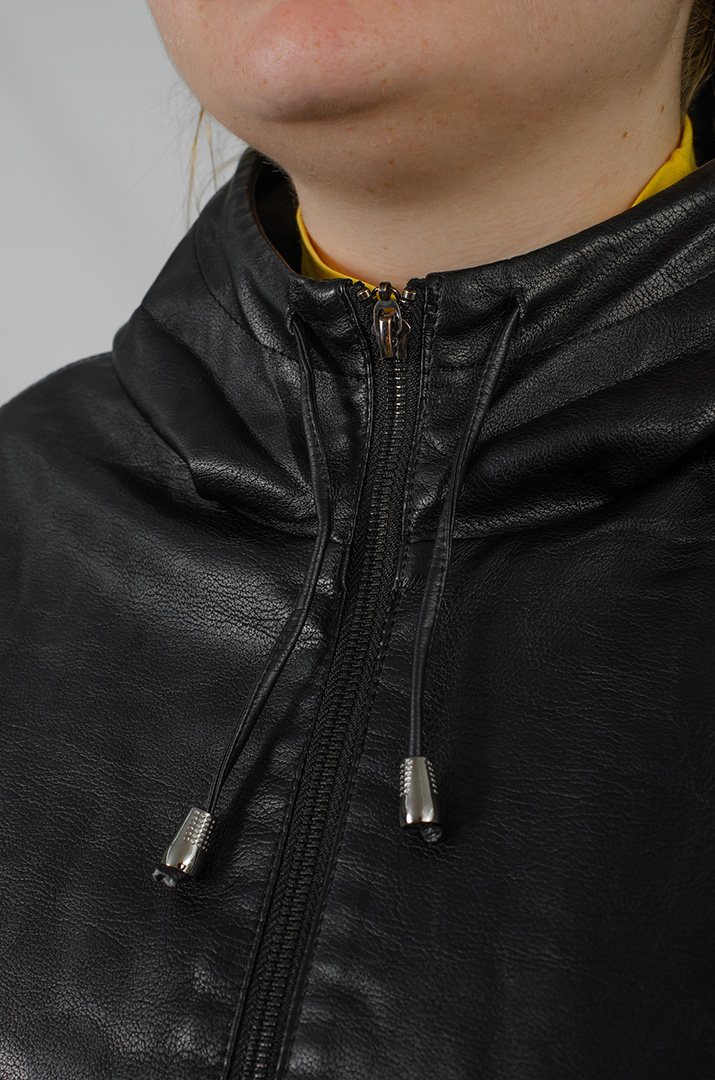 Куртка довга екошкіра великих розмірів