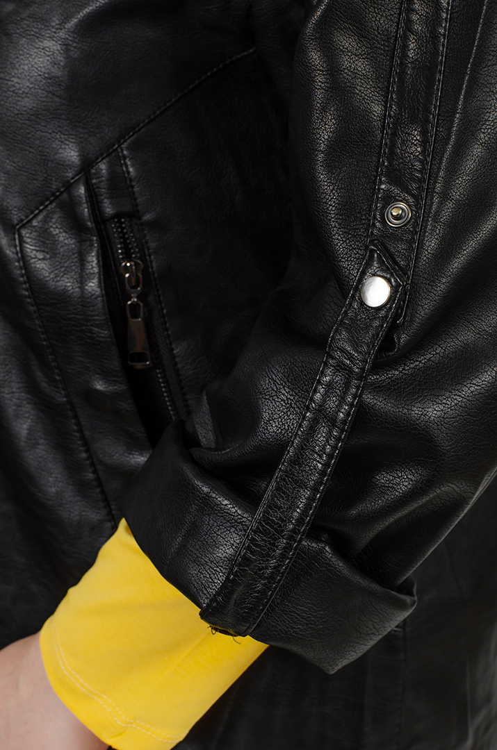 Куртка довга екошкіра великих розмірів