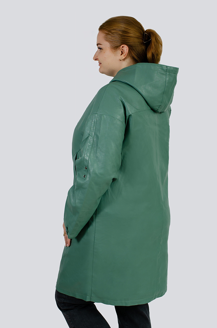 Куртка довга екошкіра великих розмірів