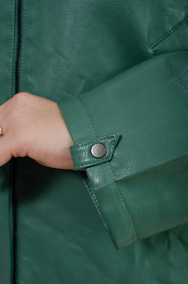 Куртка довга екошкіра великих розмірів