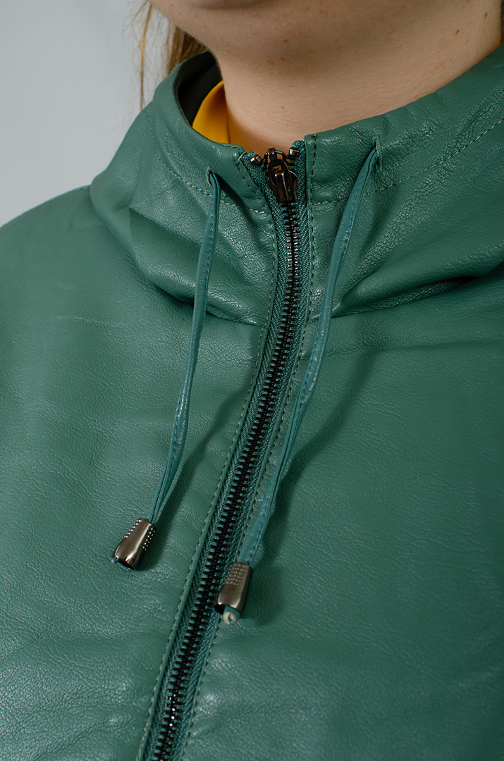 Куртка довга екошкіра великих розмірів