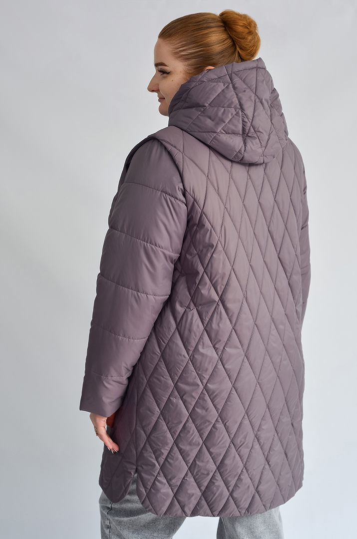 Стьобана куртка-трансформер великих розмірів