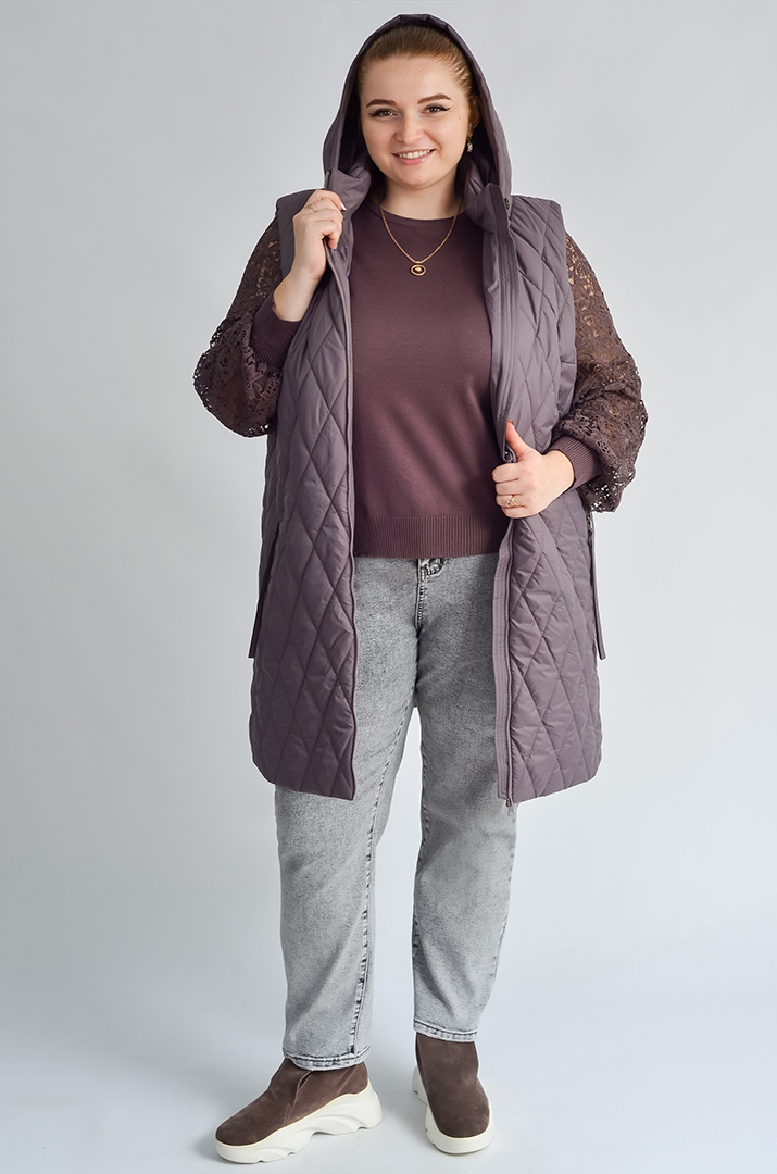 Стьобана куртка-трансформер великих розмірів