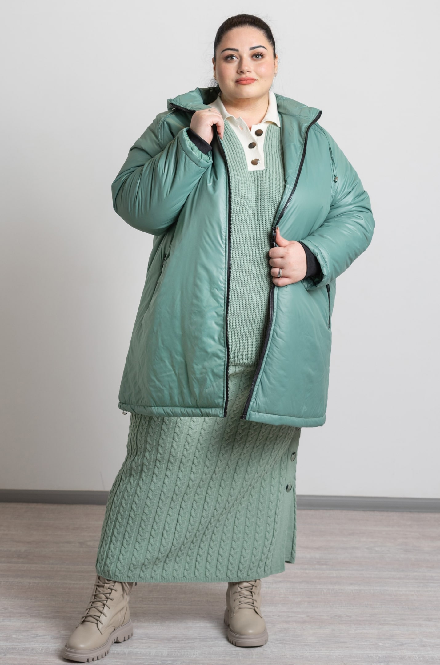 Куртка довга великих розмірів