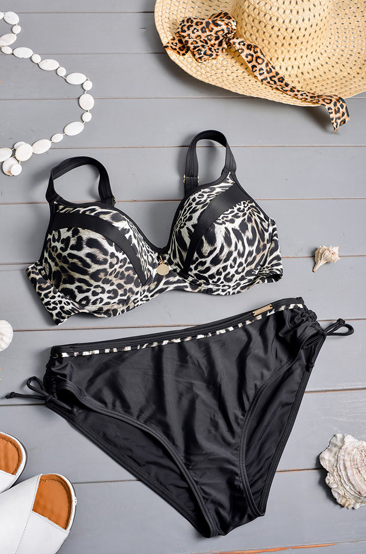 Купальник в леопардовий принт великих розмірів