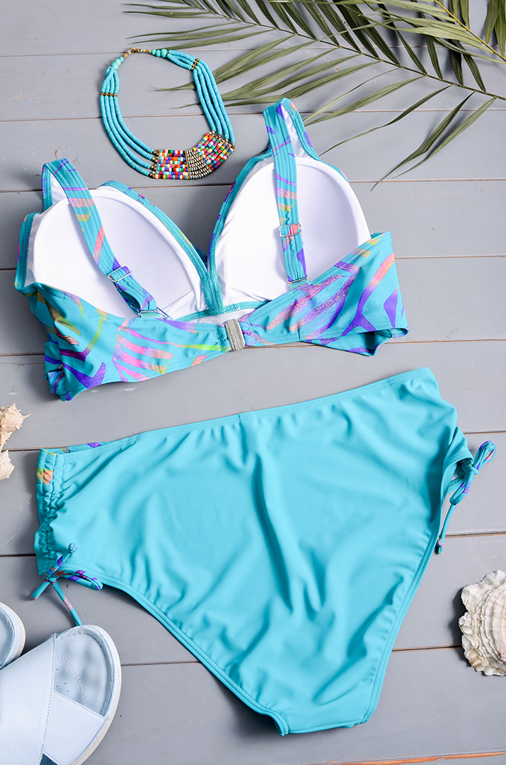 Купальник роздільний в стильний принт великих розмірів