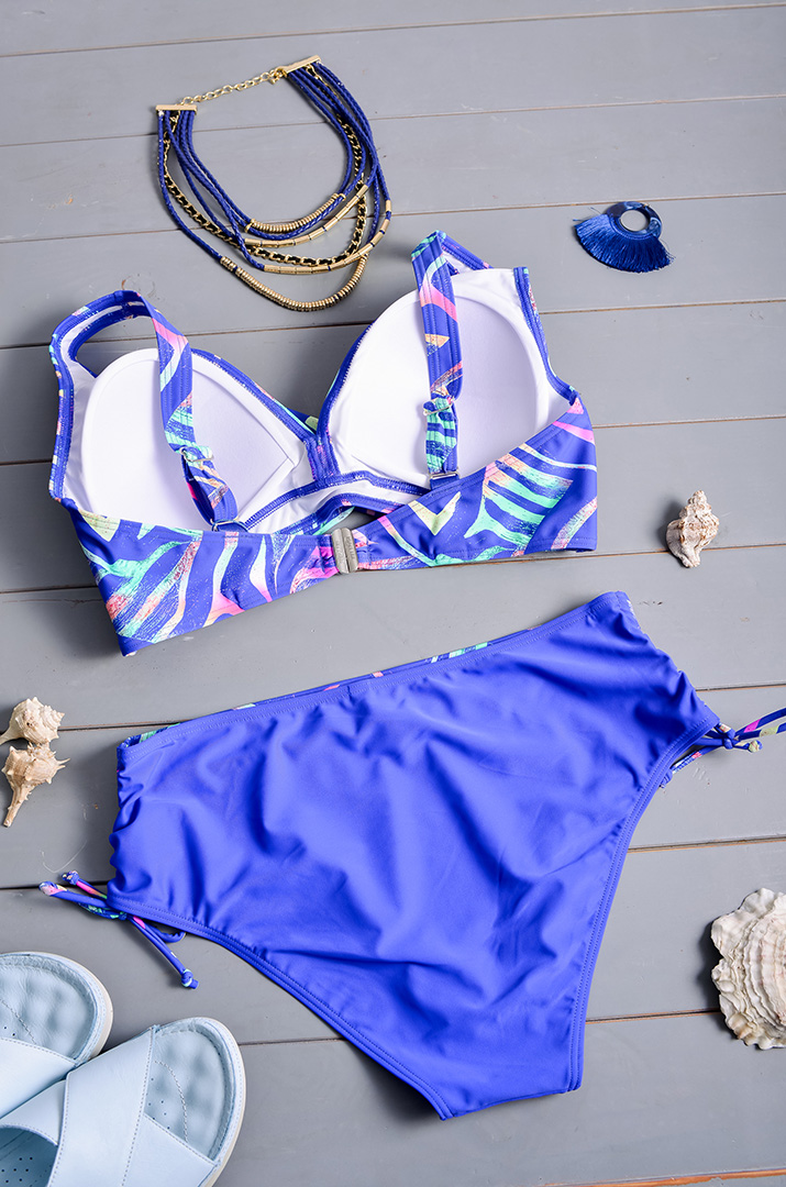 Купальник роздільний в стильний принт великих розмірів