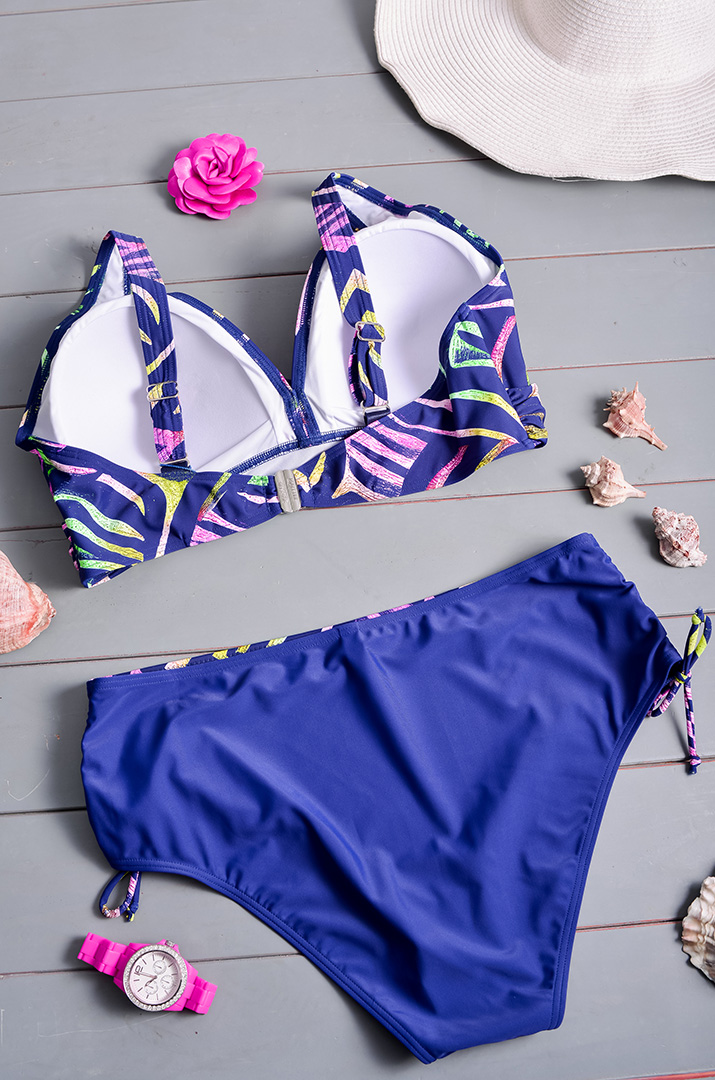 Купальник роздільний в стильний принт великих розмірів