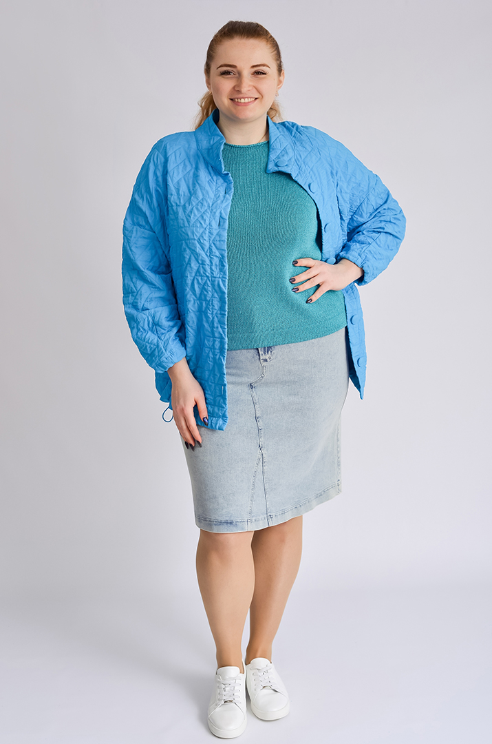 Куртка стьобана з витинанкою великих розмірів