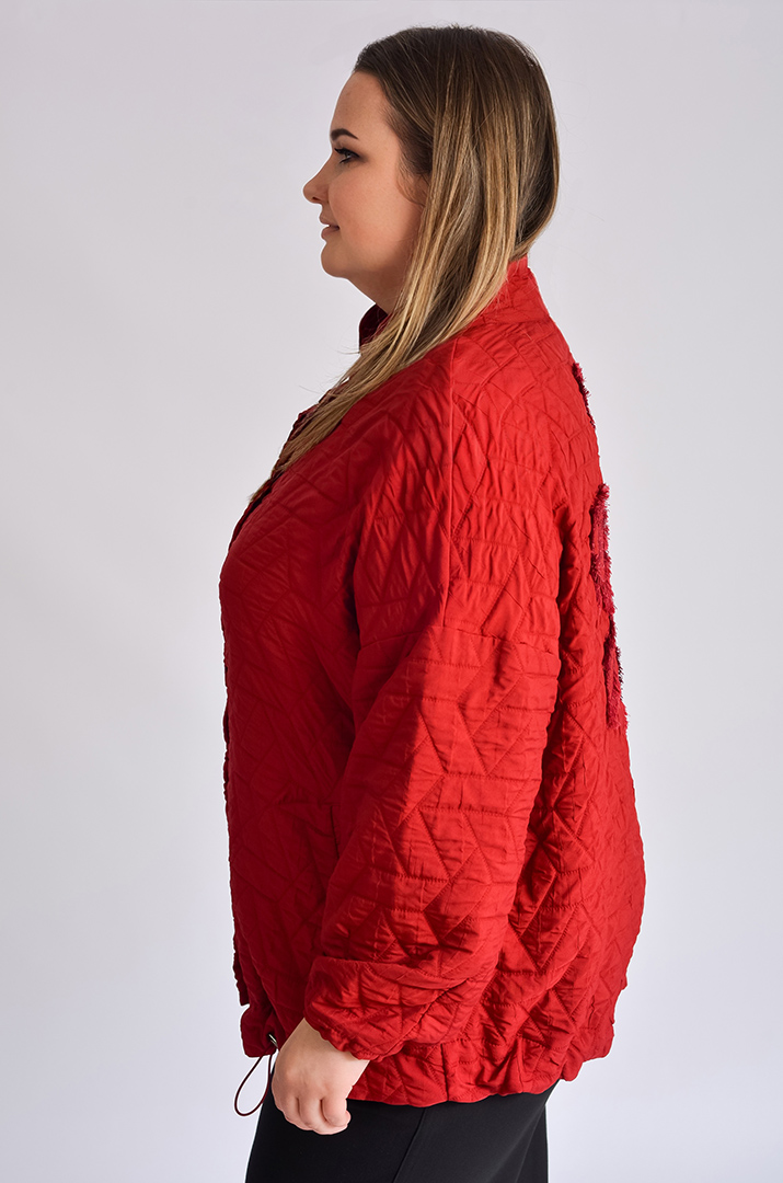 Куртка стьобана з витинанкою великих розмірів