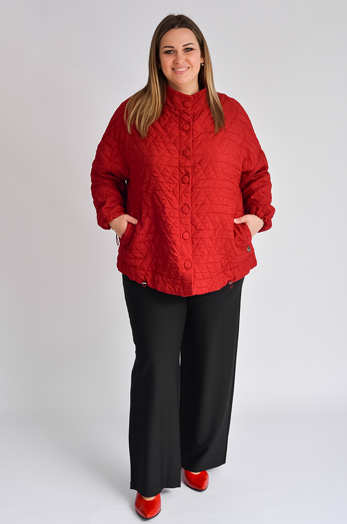 Куртка стьобана з витинанкою великих розмірів