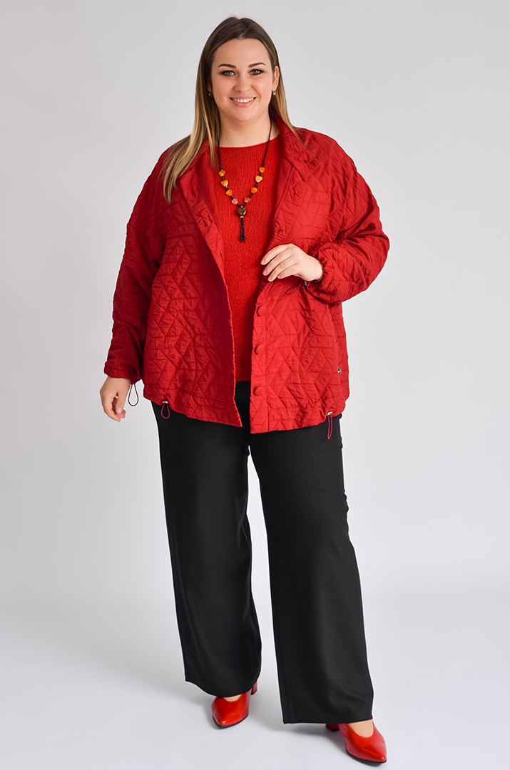 Куртка стьобана з витинанкою великих розмірів