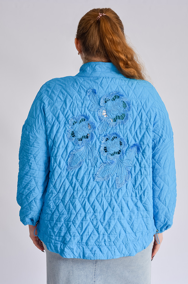 Куртка стьобана з витинанкою великих розмірів