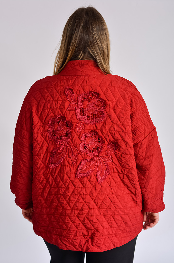 Куртка стьобана з витинанкою великих розмірів