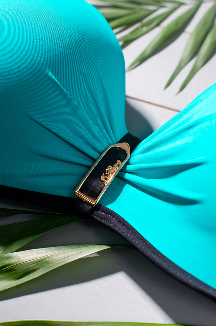 Купальник роздільний з сіточкою і прикрасою великих розмірів