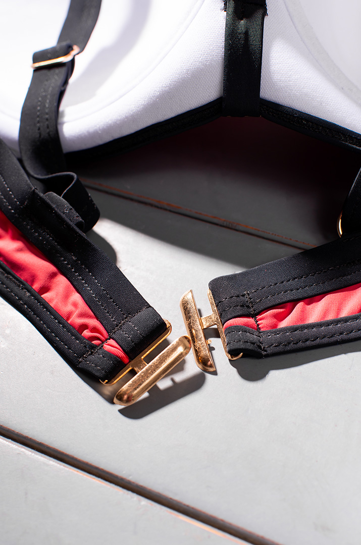 Купальник роздільний з сіточкою і прикрасою великих розмірів