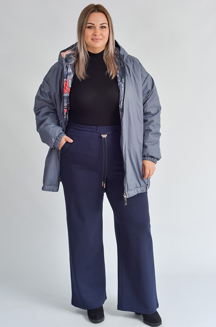 Куртка двостороння з декоративними блискавками великих розмірів