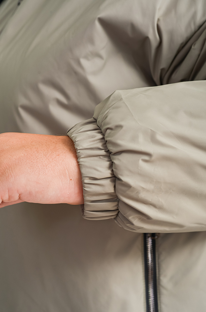 Куртка двостороння з декоративними блискавками великих розмірів