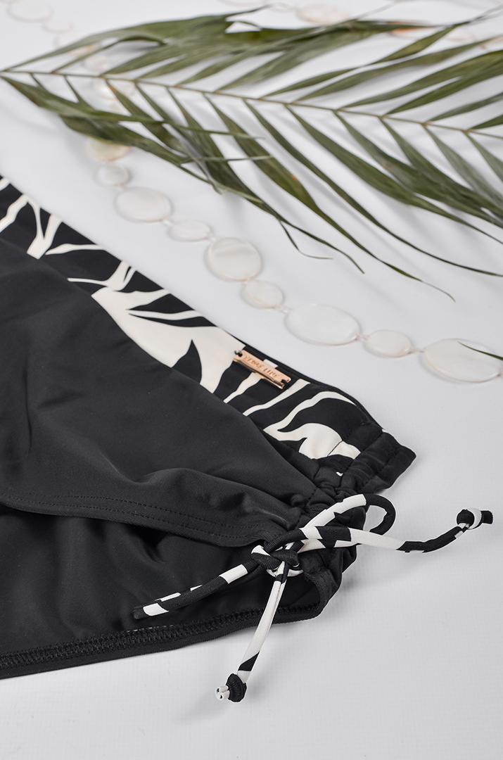 Купальник роздільний із контрастним абстрактним принтом великих розмірів