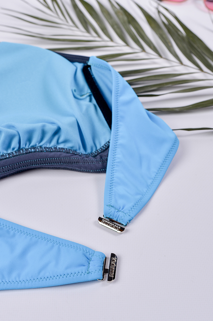 Купальник роздільний з контрастними вставками великих розмірів