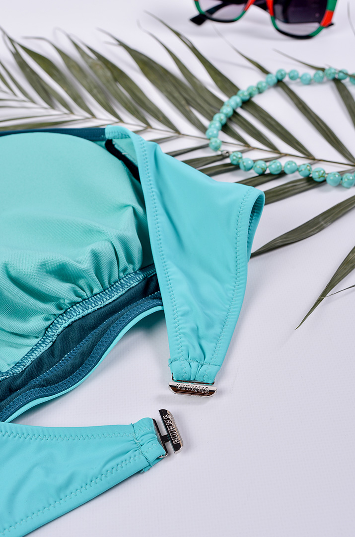 Купальник роздільний з контрастними вставками великих розмірів