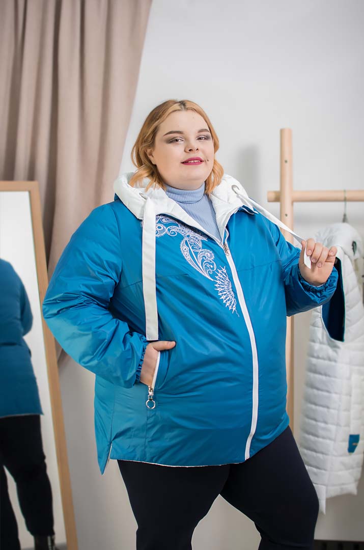 Куртка коротка двостороння супер батал