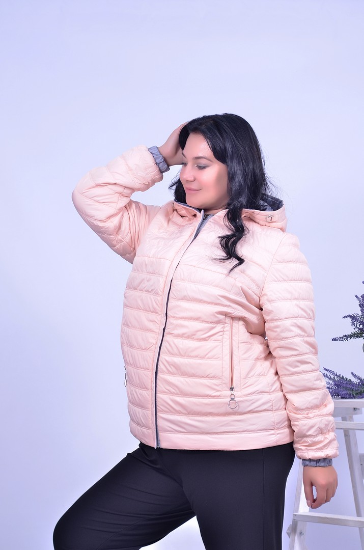 Куртка коротка двостороння з квітковою гілочкою