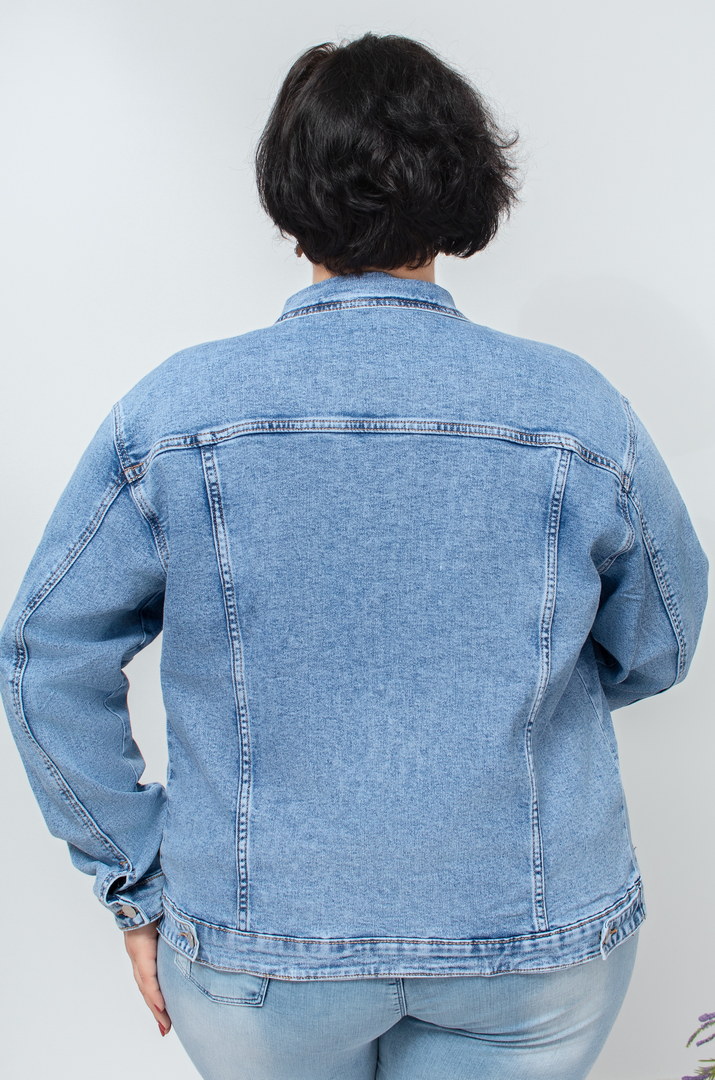 Лепень світлий джинсовий батал