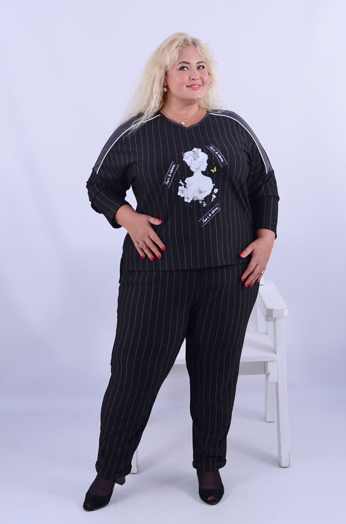 Лонгслів вкорочений у смужку супер батал