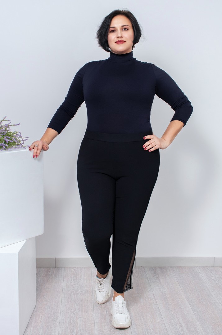 Лосини зі вставкою із сітки батал