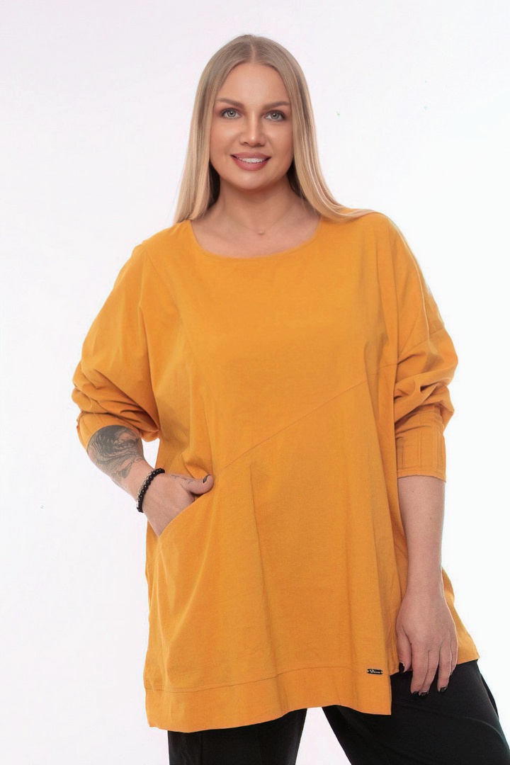 Однотонний довгий лонгслів супер батал