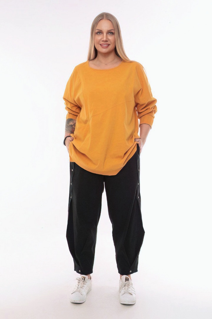 Однотонний довгий лонгслів супер батал