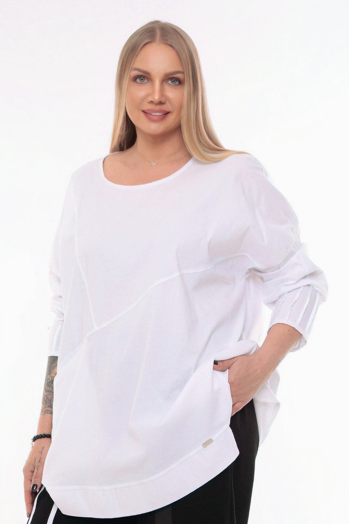 Однотонний довгий лонгслів супер батал