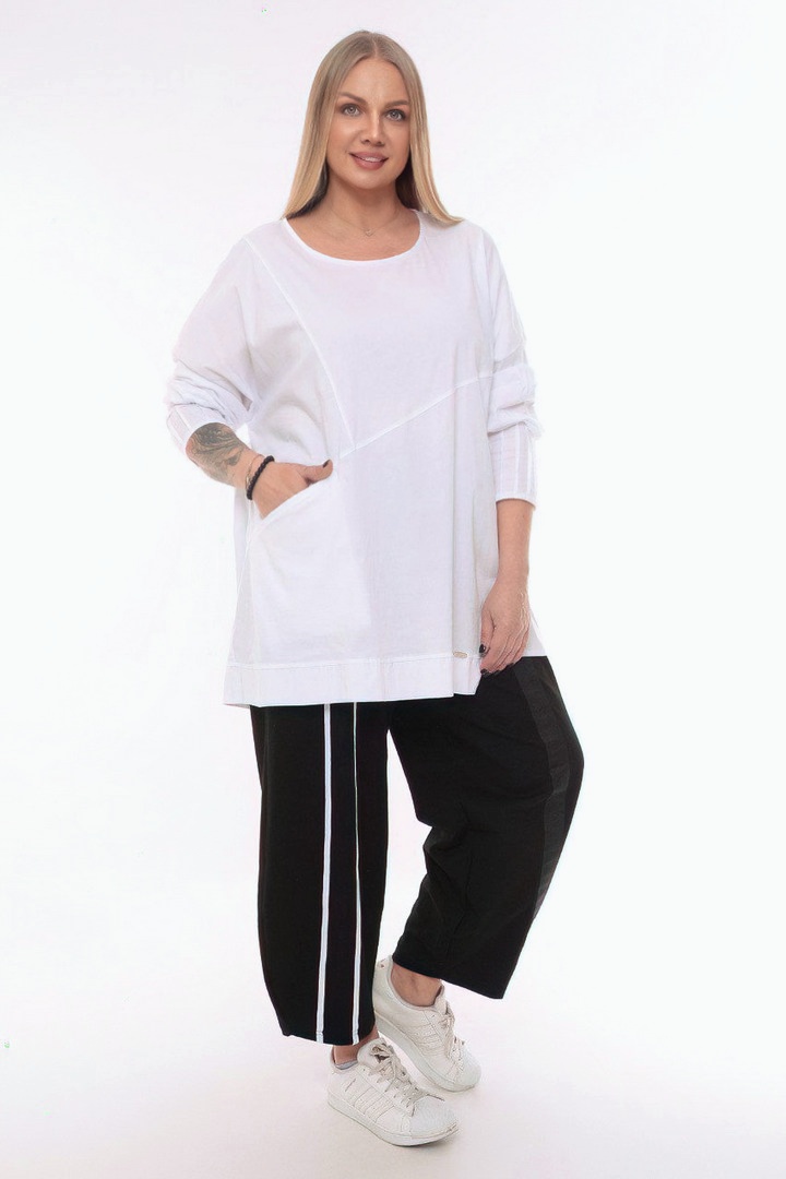 Однотонний довгий лонгслів супер батал