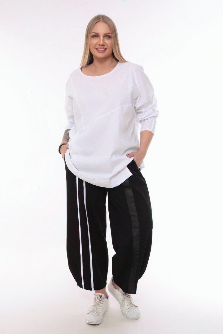 Однотонний довгий лонгслів супер батал