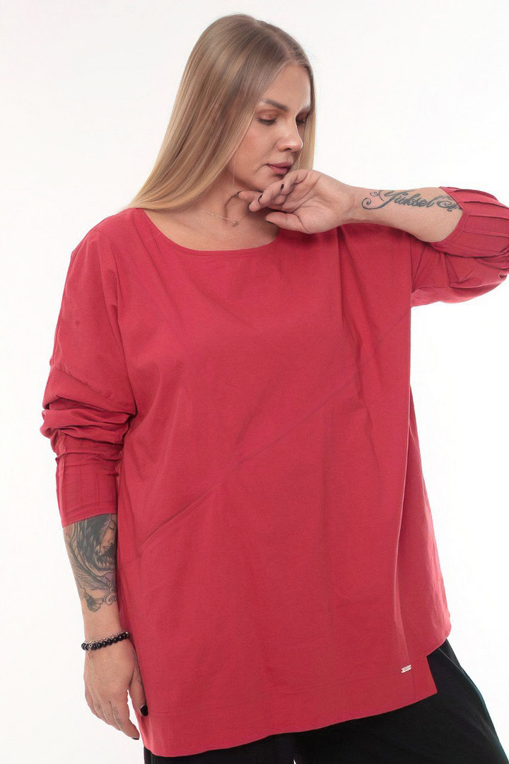 Однотонний довгий лонгслів супер батал