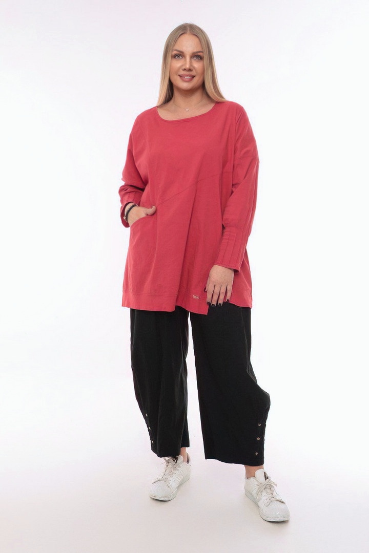 Однотонний довгий лонгслів супер батал