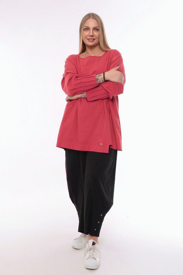 Однотонний довгий лонгслів супер батал