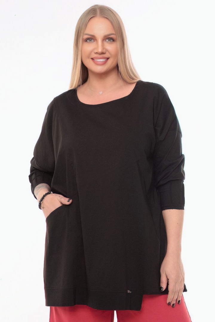 Однотонний довгий лонгслів супер батал