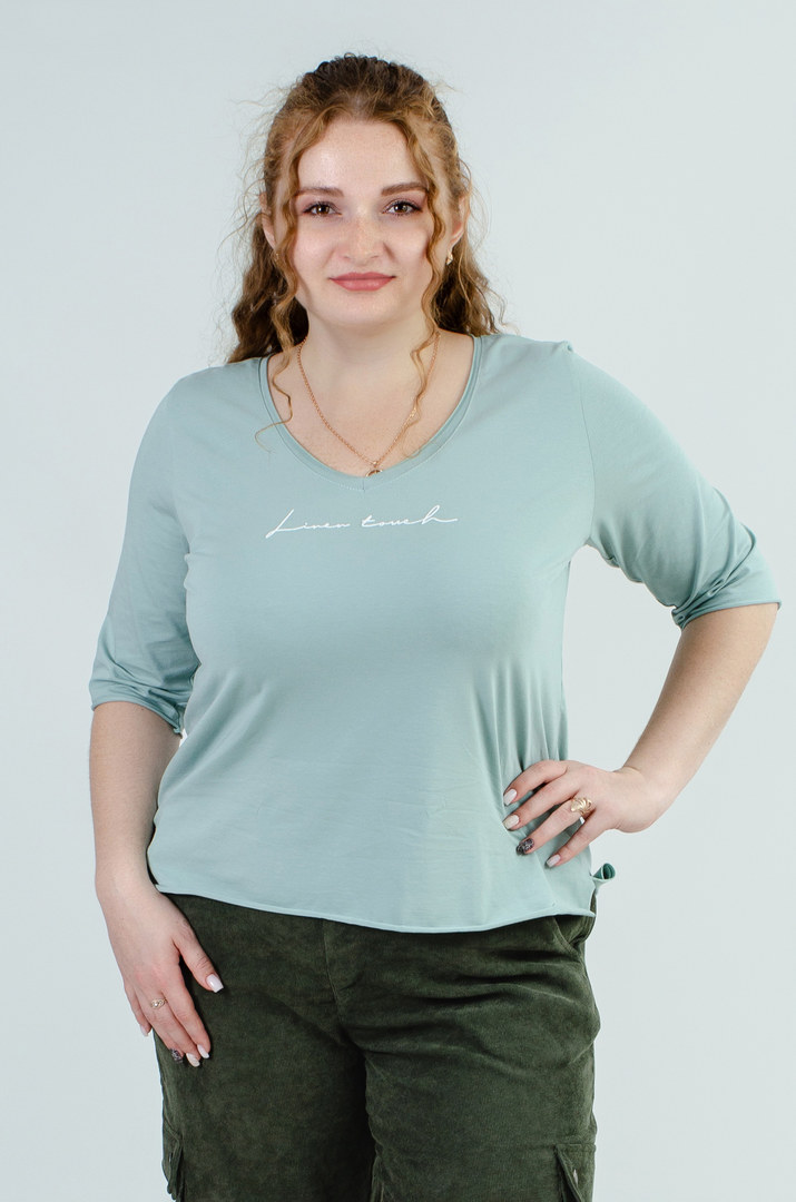 Лонгслів трикотажний з розрізами супер батал