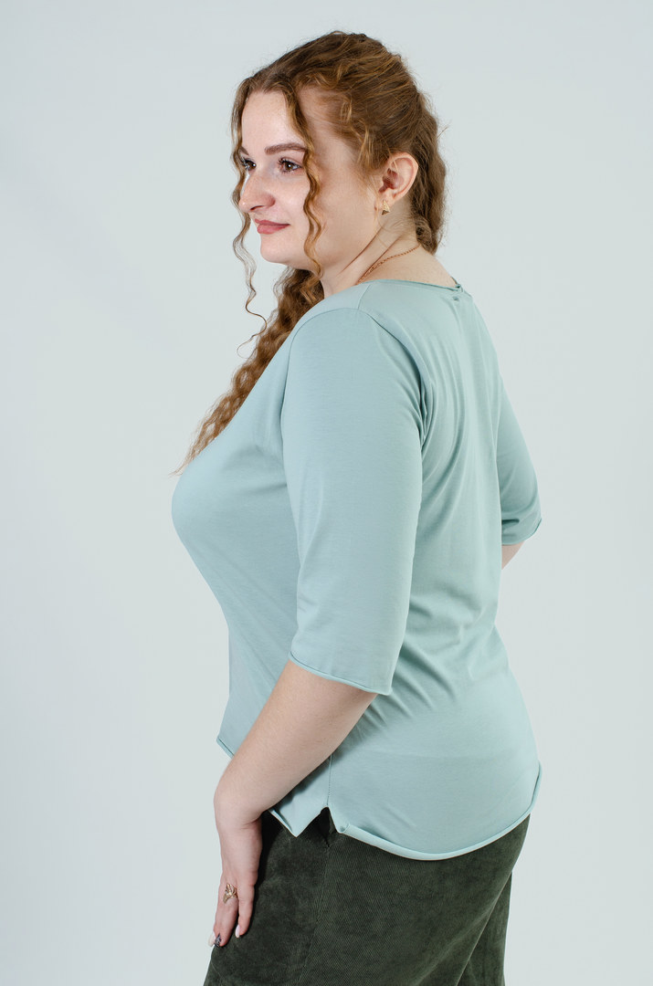 Лонгслів трикотажний з розрізами супер батал