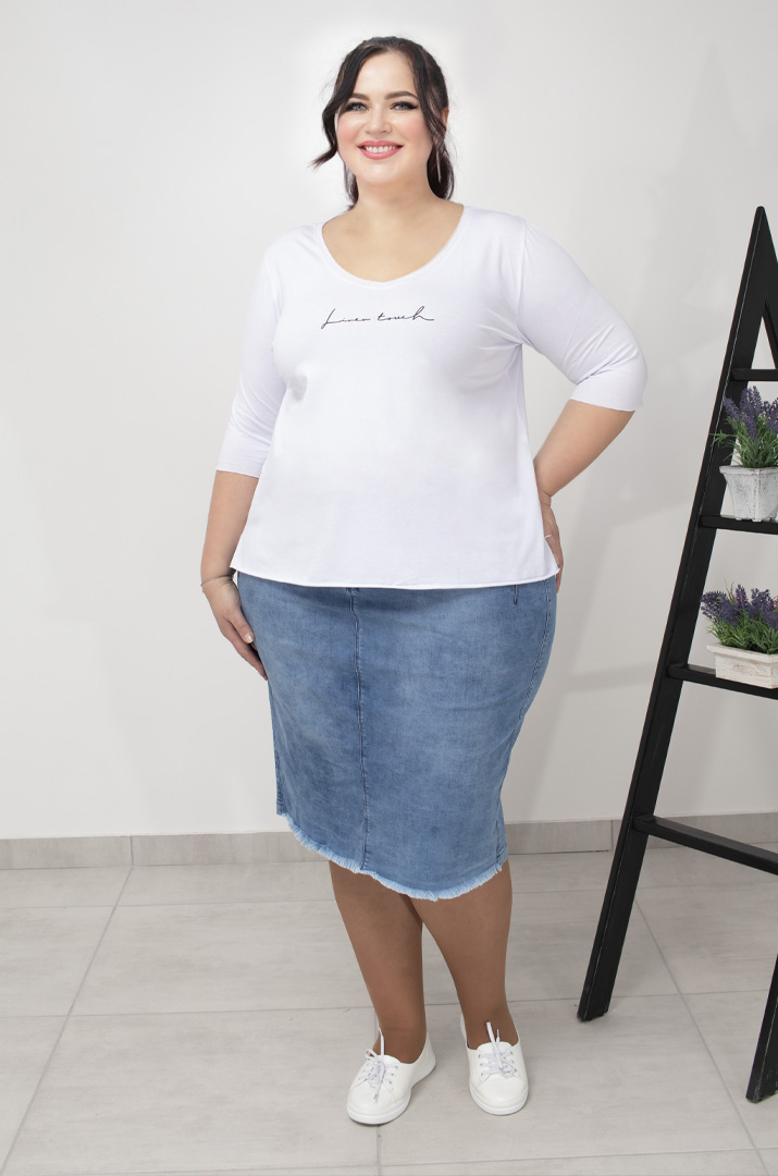 Лонгслів трикотажний з розрізами супер батал