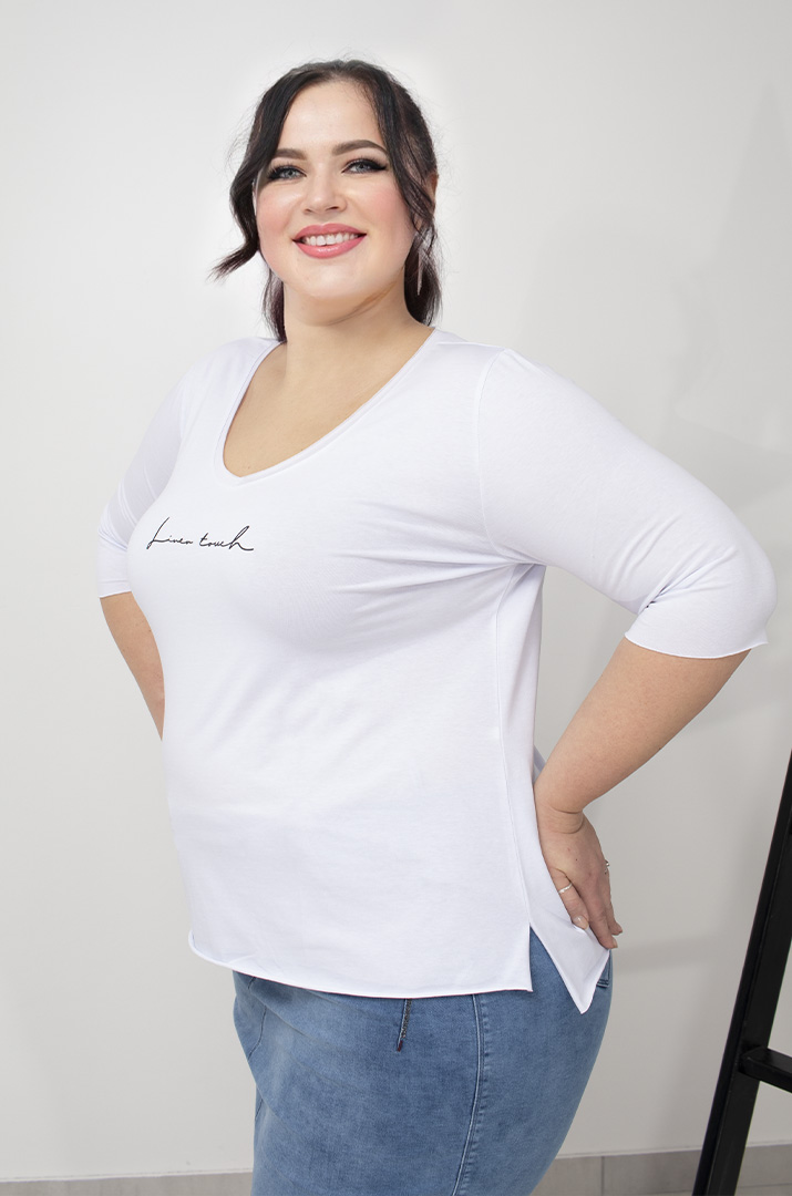 Лонгслів трикотажний з розрізами супер батал